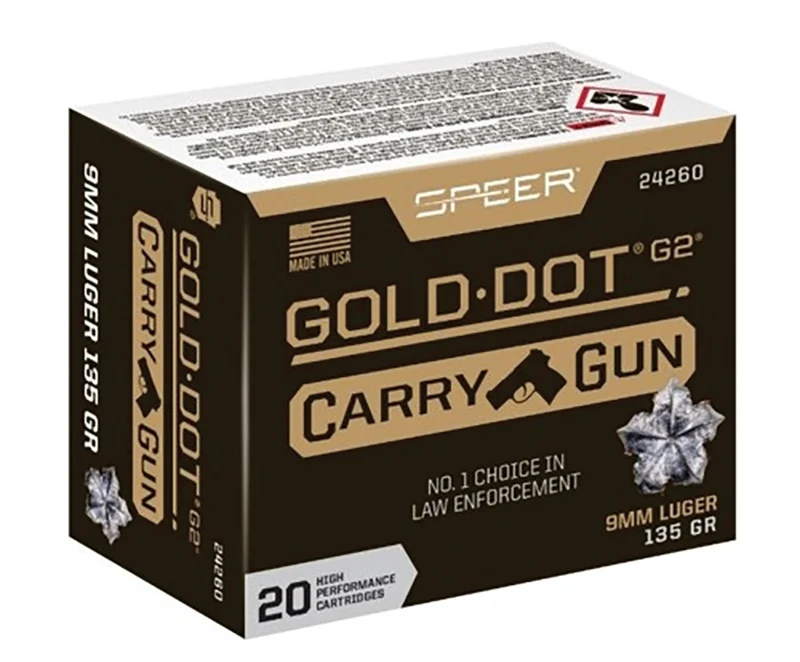 9mm Luger 135gr GOLD DOT – 20rd