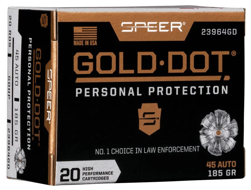 Gold Tip Arrows .45 ACP 185gr GOLD DOT – 20rd