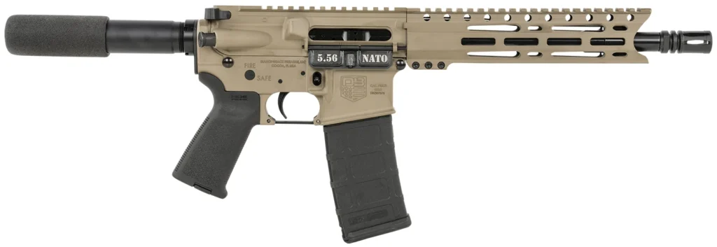 Diamondback DB1915K061 DB15  5.56x45mm NATO 30+1 10" Black Nitride Threaded Barrel, M-LOK Handguard, Flat Dark Earth Aluminum Picatinny Rail Receiver, Black Buffer Tube, Black Magpul Grip, Right Hand
