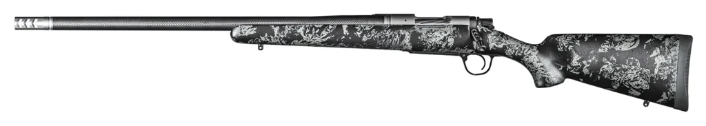 Christensen Arms 8010617800 Ridgeline FFT 28 Nosler 3+1 22" Carbon Fiber/Threaded Barrel, Stainless Steel, Black with Gray Accents Stock, Left Hand