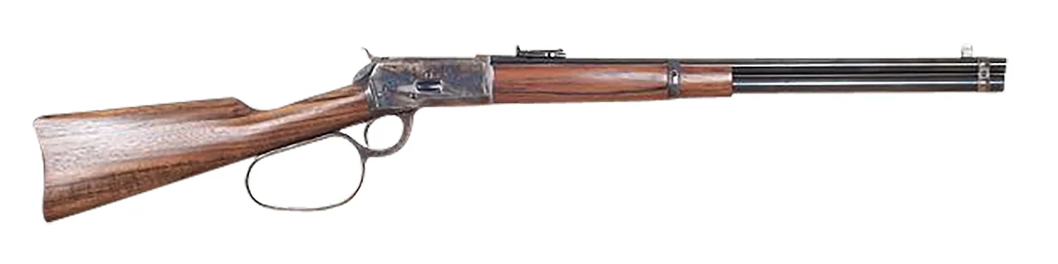 Cimarron AS067 1892 Cogburn Carbine 45 Colt (Long Colt) 10+1 20″ Blued Round Barrel, Color Case Hardened Stainless Steel Receiver, Walnut Fixed...