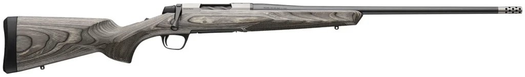 Browning 036092282 X-Bolt 2 Hunter Full Size 6.5 Creedmoor 4+1 22" Matte Blued Threaded Sporter Barrel, Drilled & Tapped Stainless Steel Receiver, Fixed Gray Laminate Stock, Radial Muzzle Brake
