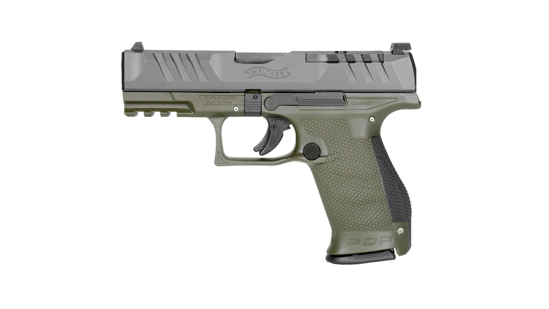 WALTHER ARMS PDP 9MM CPT 4" BLK/GRN OR 10+1