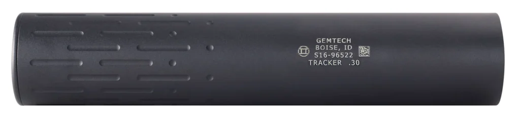 Gemtech 12116 Tracker  30 Cal 1.6" Black Hardcoat Anodized Aluminum 5/8"-24 tpi