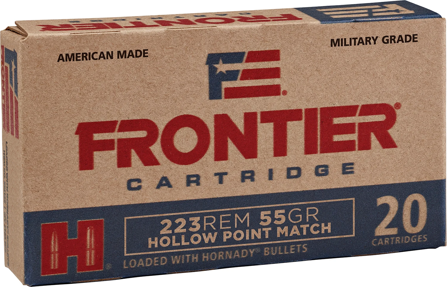 Frontier Cartridge .223 Remington 55gr Brass – 20rd
