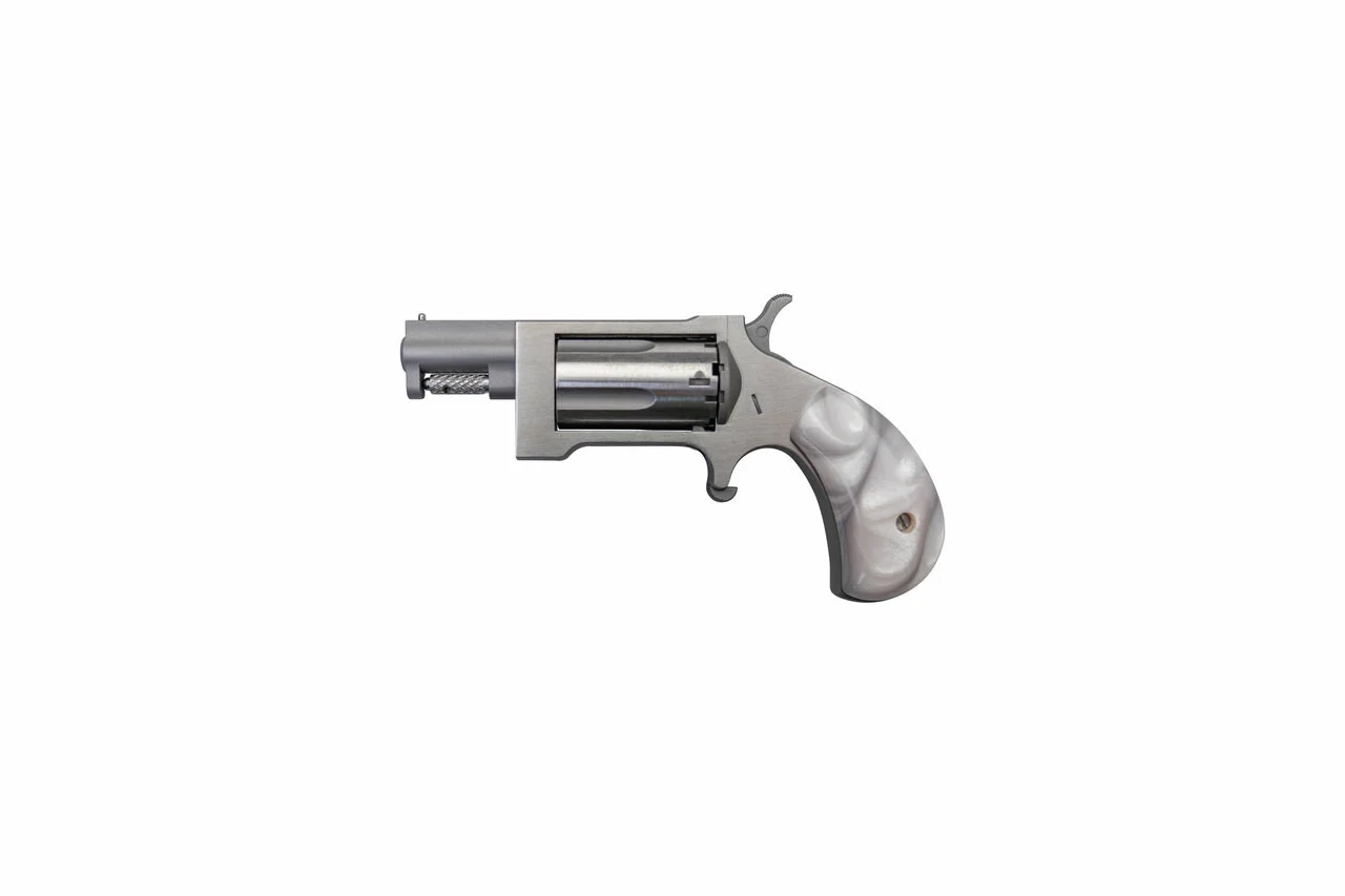 NAA SWING-OUT 22 WMR 1.5IN BARREL 5RD SS WHITE PEARL GRIP NAA-SW-GPW - North American Arms