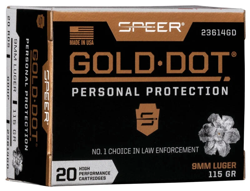 9mm Luger 115gr GOLD DOT – 20rd