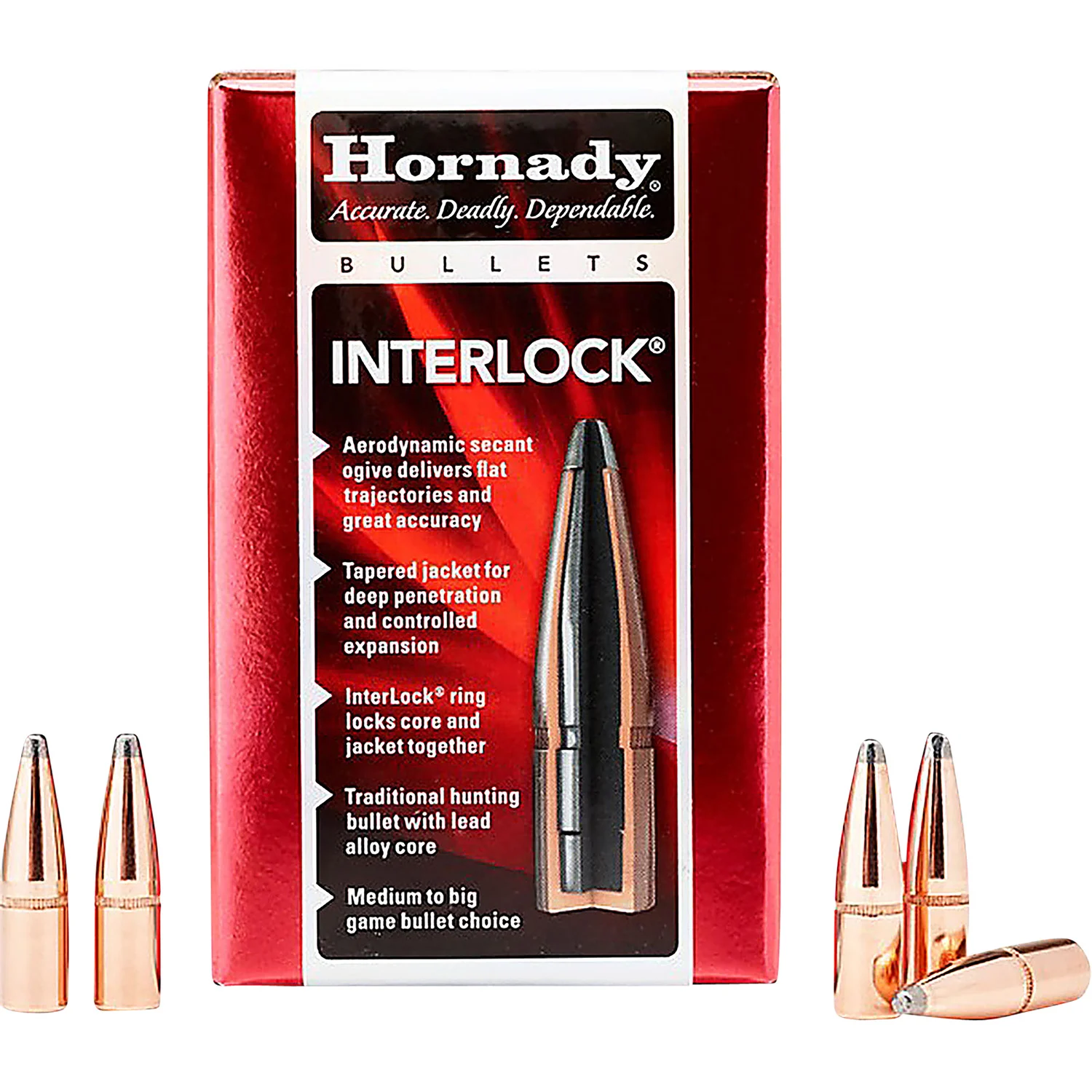 Hornady 2740 InterLock 270 Cal .277 150 gr Spire Point 100 Per Box/ 15 Case