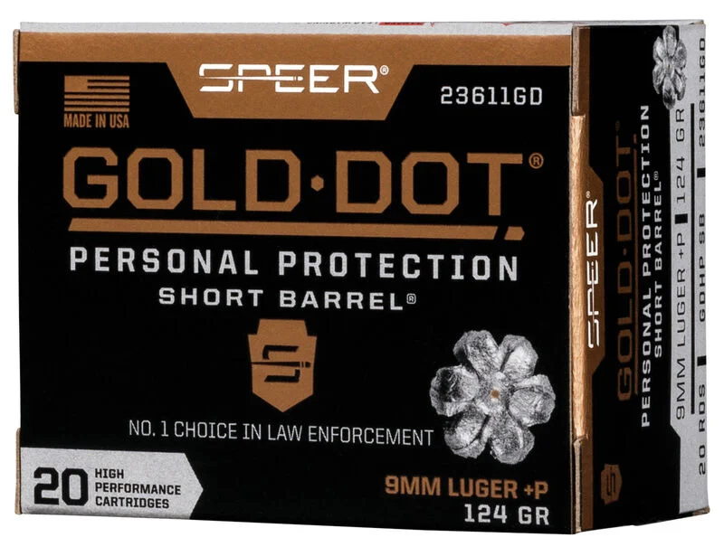 Gold Tip Arrows 9mm Luger 124gr GOLD DOT – 20rd