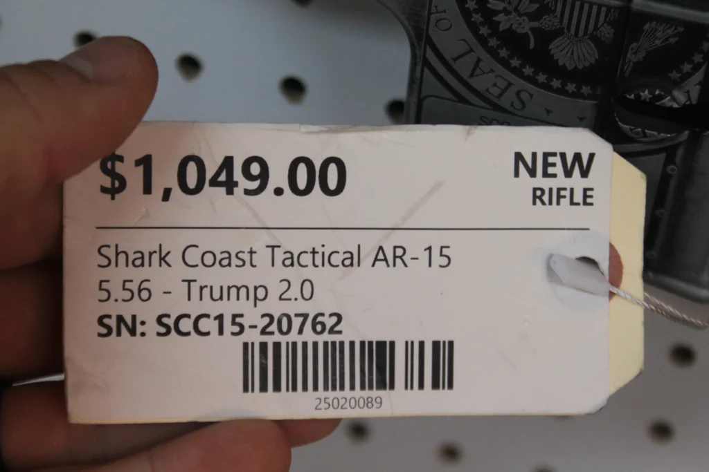 SHARK COAST TRUMP 2.0 AR15 RIFLE 5.56 16 INCH BARREL DISTRESSED SILVER BLACK