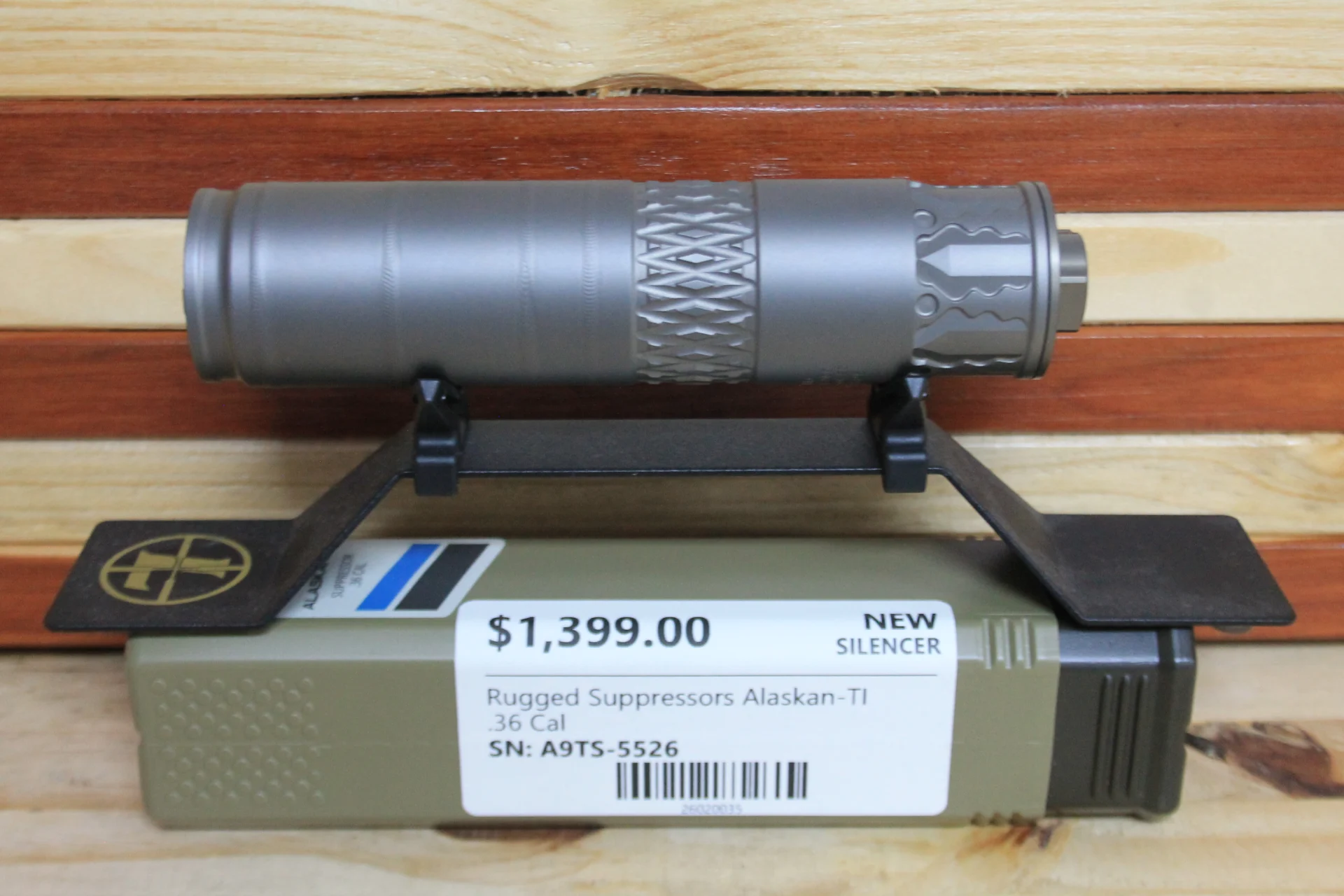 RUGGED SUPPRESSORS ALASKAN TI 36 CAL SUPPRESSOR
