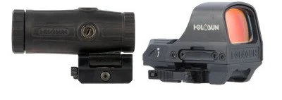 Holosun HE510CGR / HM3X Open Reflex 2 MOA Green Dot / 65 MOA Circle with 3x Magnifier Combo